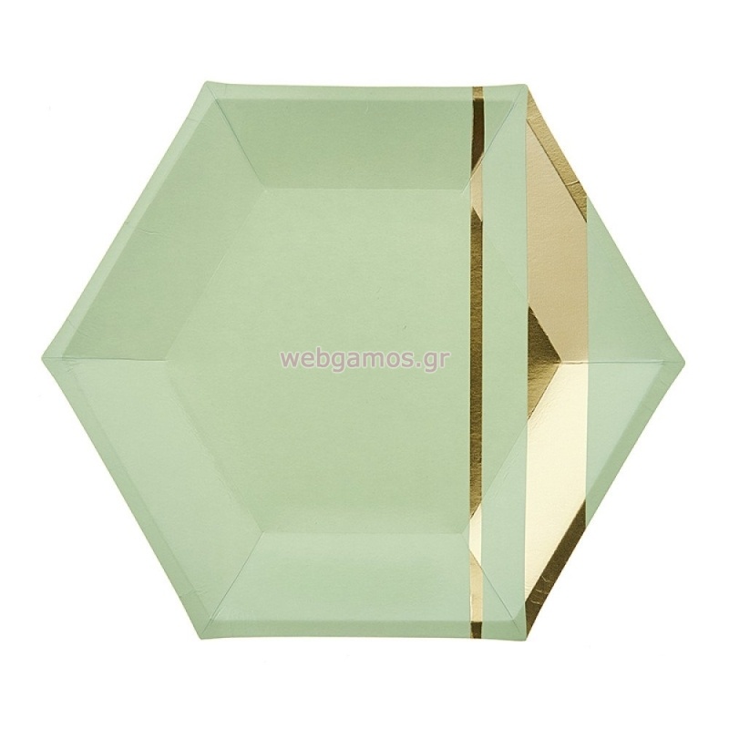 Πιάτο Εξάγωνο Βεραμάν 18εκ ΡΤ071-1 Σετ 10τμχ