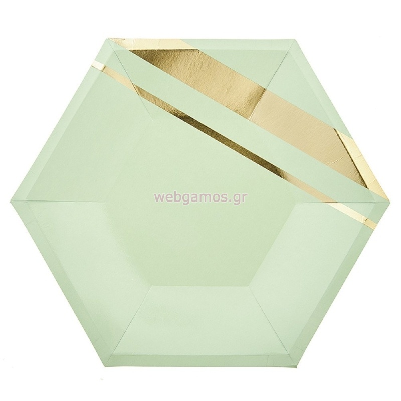 Πιάτο Εξάγωνο Βεραμάν 23εκ ΡΤ071-2 Σετ 10τμχ