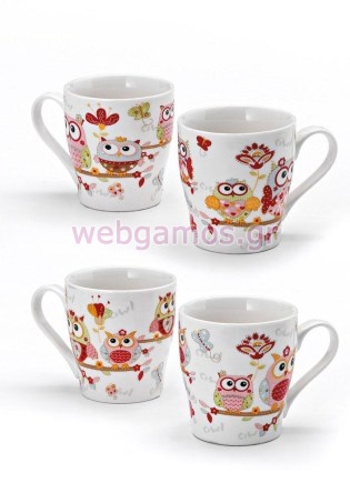 Μπομπονιέρα Βάπτισης κούπα κουκουβάγια  (201-8671)