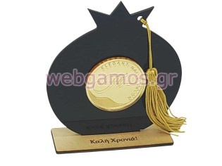 Γούρι ρόδι από plexiglass και ξύλο (195787)