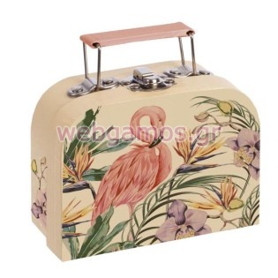 Μπομπονιέρα Βαλιτσάκι φλαμίνγκο (81523)