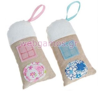 Μπομπονιέρα Υφασμάτινη σπιτάκι (8249)