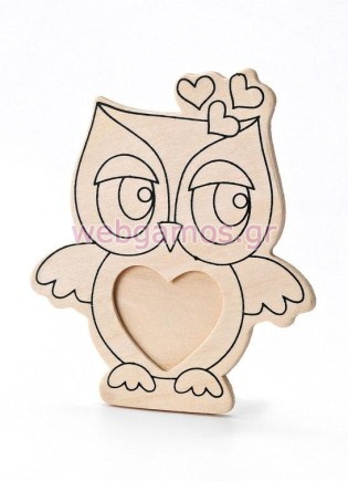 Μπομπονιέρα Βάπτισης κορνίζα κουκουβάγια (208-8132)