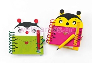 Μπομπονιέρα Βάπτισης σημειωματάριο (208-8102)