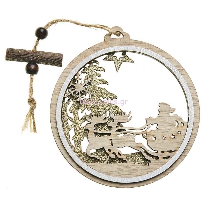 ΞΥΛΙΝΟ ΣΤΟΛΙΔΙ ΧΡΙΣΤΟΥΓΕΝΝΙΑΤΙΚΟ ΡΤ062 ΣΕΤ 2τμχ 12εκ