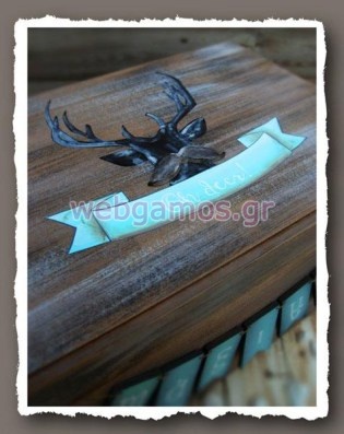 Ξύλινο Κουτί βάπτισης ελαφάκι (853537)