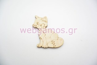 Ξύλινη Διακοσμητική αλεπού (011600245)