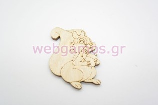 Ξύλινος Διακοσμητικός σκίουρος (011600239)