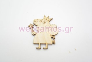 Ξύλινο Διακοσμητικό πέππα πριγκίπισσα (011600249)