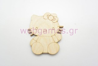 Ξύλινο Διακοσμητικό hello kitty (011600259)