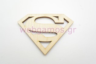 Ξύλινο Διακοσμητικό σούπερμαν (011600252)