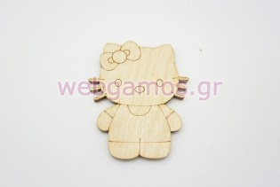 Ξύλινο Διακοσμητικό hello kitty (011600258)
