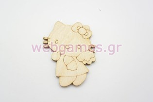 Ξύλινο Διακοσμητικό hello kitty αγγελάκι (011600257)