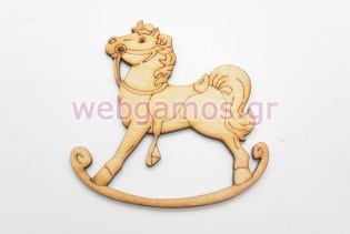 Ξύλινο Διακοσμητικό αλογάκι (500234)