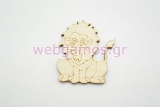 Ξύλινο Διακοσμητικό λιοντάρι (500145)