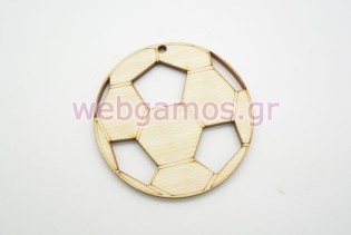 Ξύλινο Διακοσμητικό μπάλα ποδοσφαίρου (500229b)