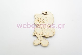 Ξύλινο Διακοσμητικό στρουμφίτα (500196)