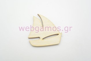 Ξύλινο Διακοσμητικό βάρκα (50075)