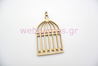 Ξύλινο Διακοσμητικό κλουβί (50013)