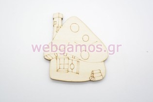 Ξύλινο Διακοσμητικό μανιταρόσπιτο (011600270)