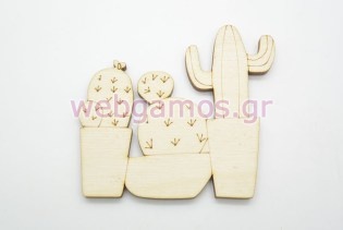 Ξύλινο Διακοσμητικό Κάκτοι (500432)