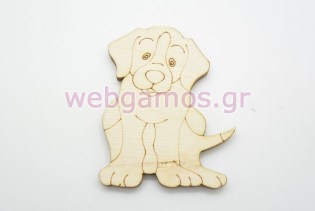 Ξύλινο Διακοσμητικό Σκυλάκι λαμπραντόρ (500452)