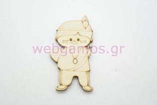 Ξύλινο Διακοσμητικό Ινδιάνος (500407)