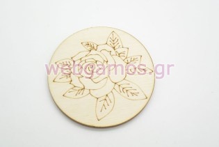 Ξύλινο Διακοσμητικό Τριαντάφυλλο (500359)