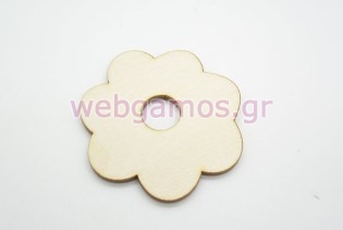 Ξύλινο Διακοσμητικό Λουλούδι τρύπα (500360)