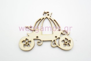 Ξύλινο Διακοσμητικό Άμαξα κολοκύθα (500419)