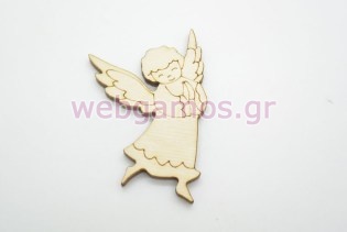 Ξύλινο Διακοσμητικό Αγγελάκι (500370)