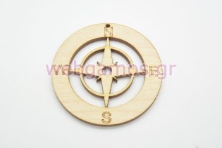 Ξύλινο Διακοσμητικό Πυξίδα (500426)