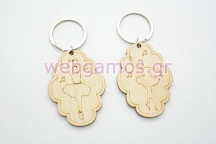 Ξύλινο Μπρελόκ μπαλαρίνα (01101059)