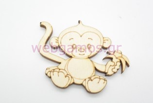 Ξύλινο Διακοσμητικό μαϊμουδάκι (600308)