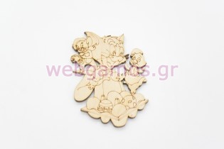 Ξύλινο Διακοσμητικό tom και jerry (5123801)