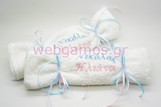 Μπομπονιέρα Βάπτισης πετσέτα (tow3006)
