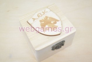 Ξύλινο κουτί μπομπονιέρα με θέμα Αεκ (152010)