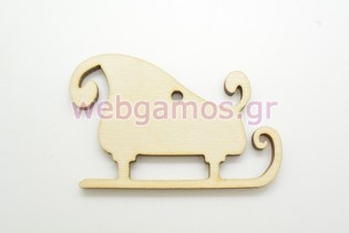 Ξύλινο Διακοσμητικό έλκηθρο (60024)