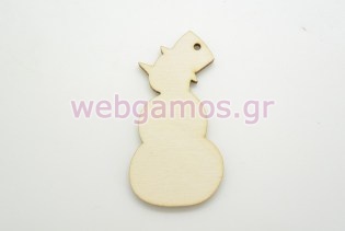 Ξύλινος Διακοσμητικός χιονάνθρωπος (6007)