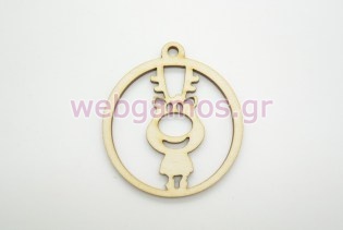 Ξύλινο Διακοσμητικό στολίδι τάρανδος (60019)