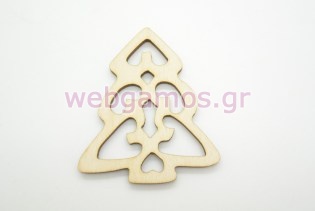 Ξύλινο Διακοσμητικό έλατο διάτρητο (60066)