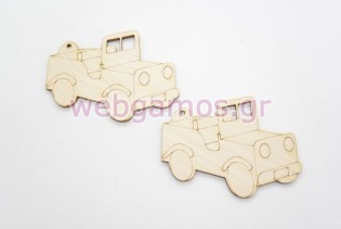 Ξύλινο Διακοσμητικό αυτοκίνητο τζιπ (600329)