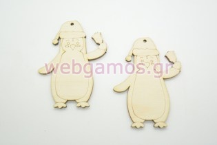 Ξύλινο Διακοσμητικό πιγκουίνος (60076)