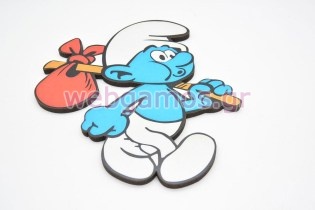 Ξύλινο Διακοσμητικό στρουμφ ταξιδιώτης (xd1995)