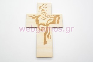 Ξύλινος Σταυρός με χαραγμένο τον Ιησού (9966105)