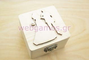 Μπομπονιέρα γάμου με σχέδιο ζευγάρι με πέρλα (152114)