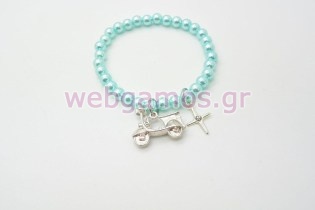 Μαρτυρικό Βραχιολάκι πέρλα και βέσπα (201605)