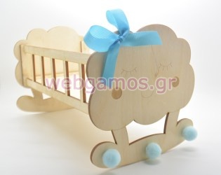 Ξύλινη Διακοσμητική κούνια καλάθι (5123166)