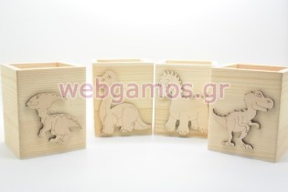 Μπομπονιέρα Ξύλινη Μολυβοθήκη δεινόσαυροι (1520102)