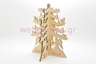 Χριστουγεννιάτικο δέντρο διακοσμητικό με ευχές και αγγέλους (1550760)